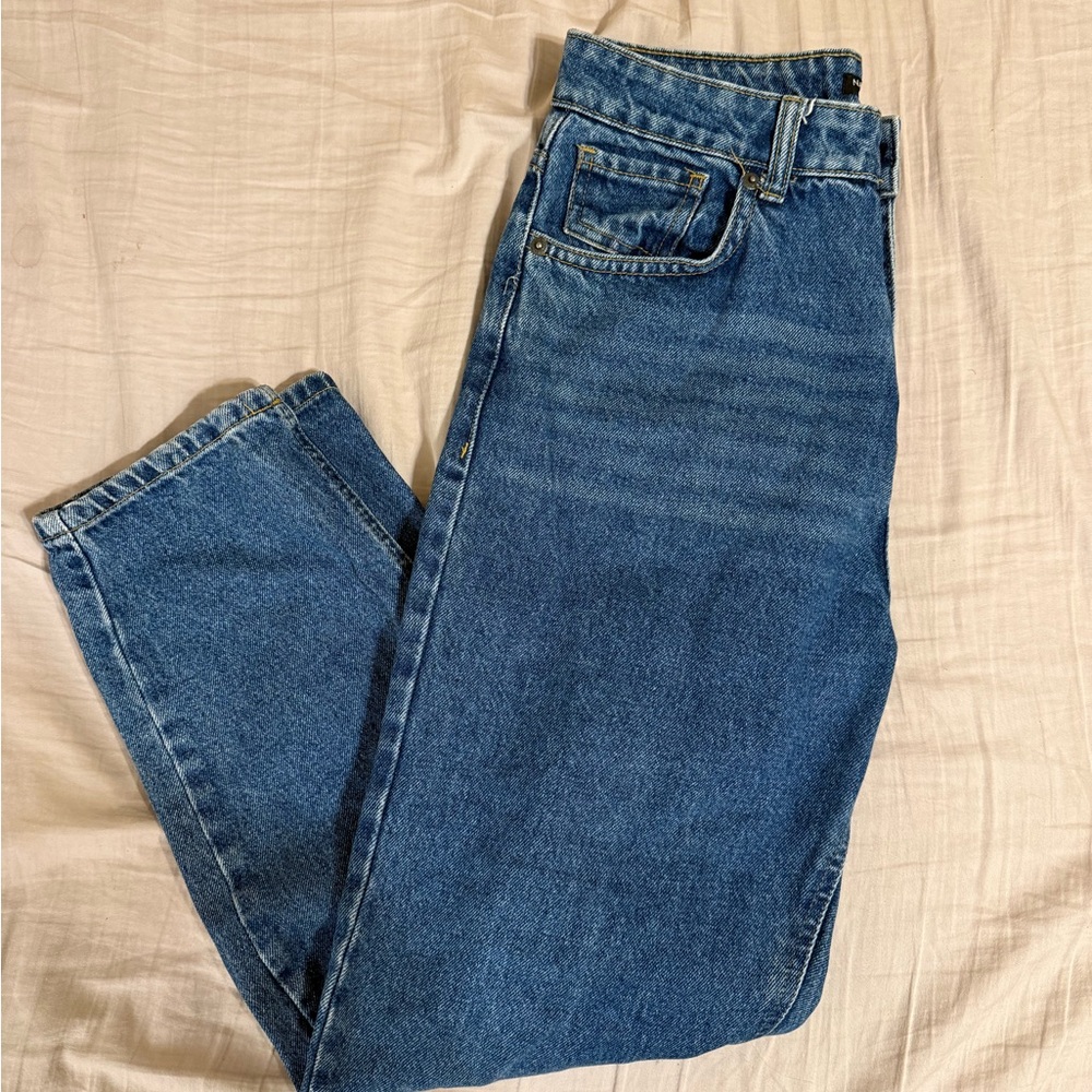 Nasty Gal Deep Blue Denim Jeans